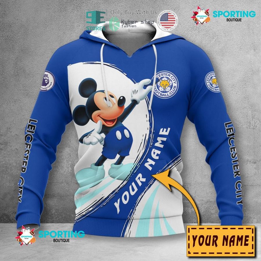 personalized mickey mouse leicester city f c 3d shirt hoodie 2 31730