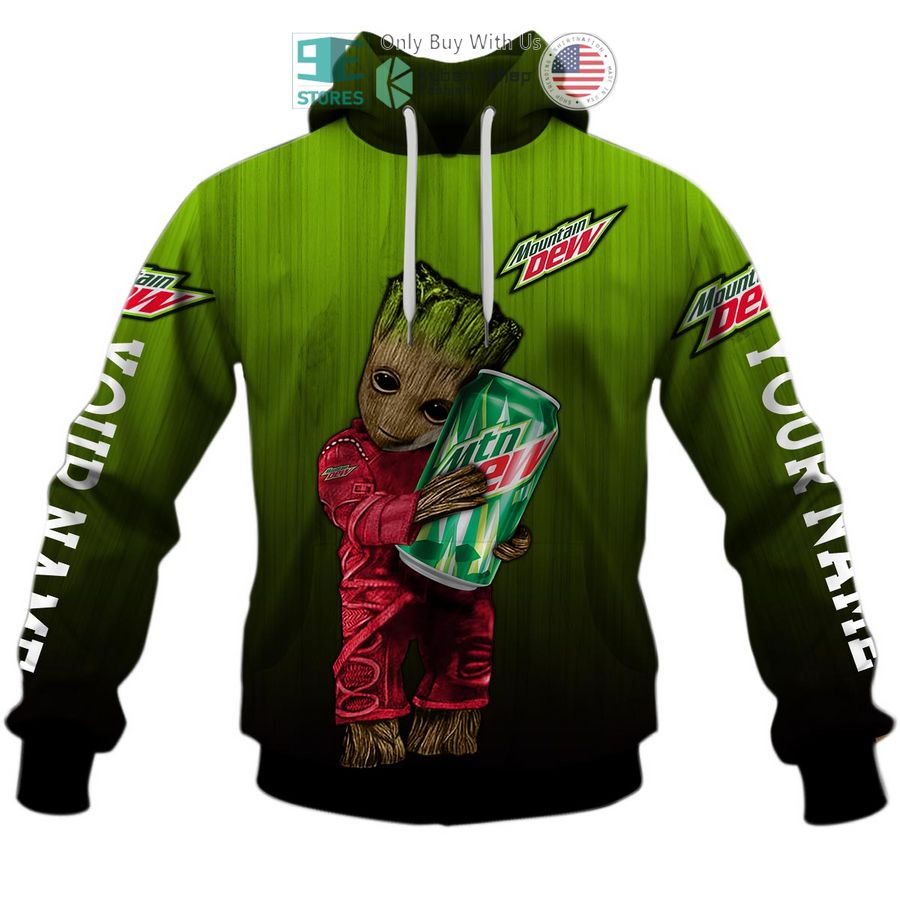 personalized mountain dew groot 3d hoodie 2 5805