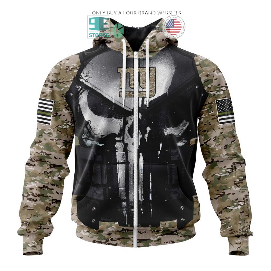 personalized new york giants skull punisher veteran camo 3d shirt hoodie 2 77172