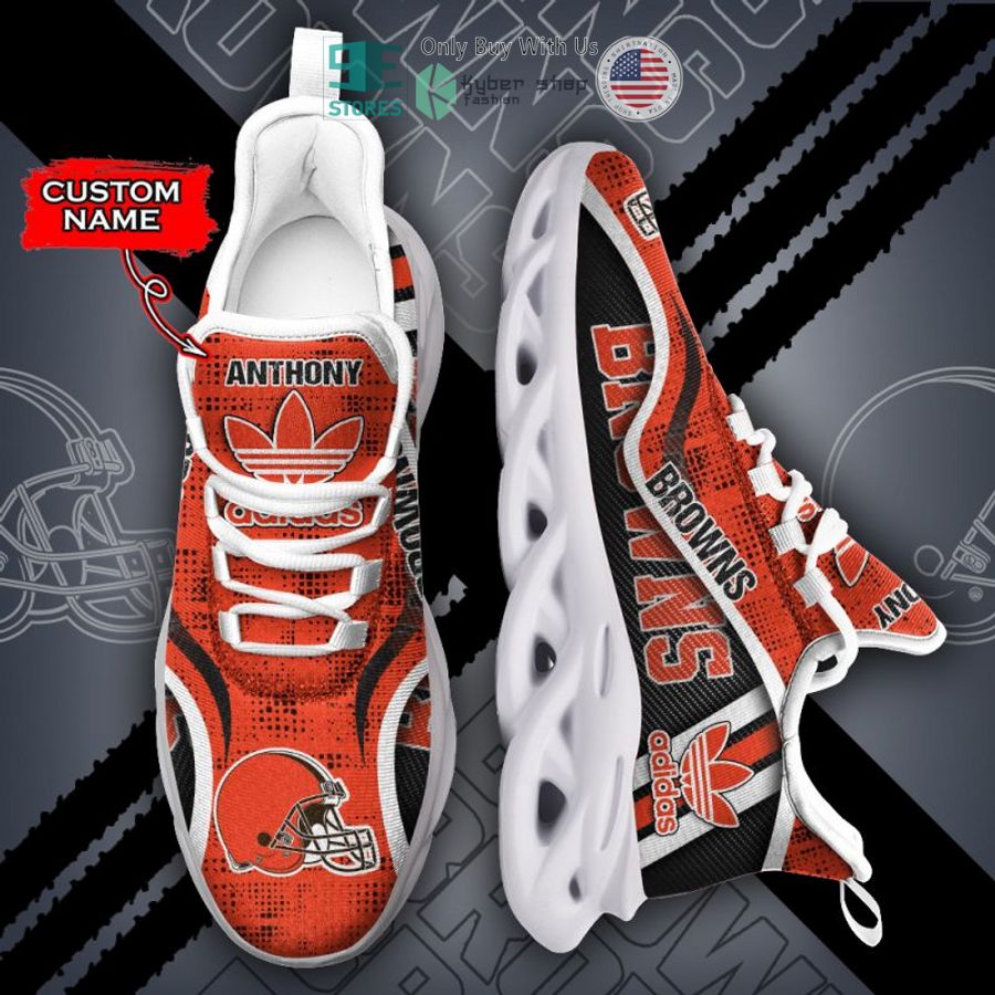 personalized nfl adidas cleveland browns max soul shoes 2 87663