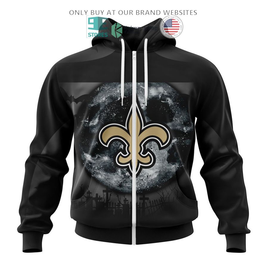 personalized nfl new orleans saints halloween moon 3d shirt hoodie 2 30139