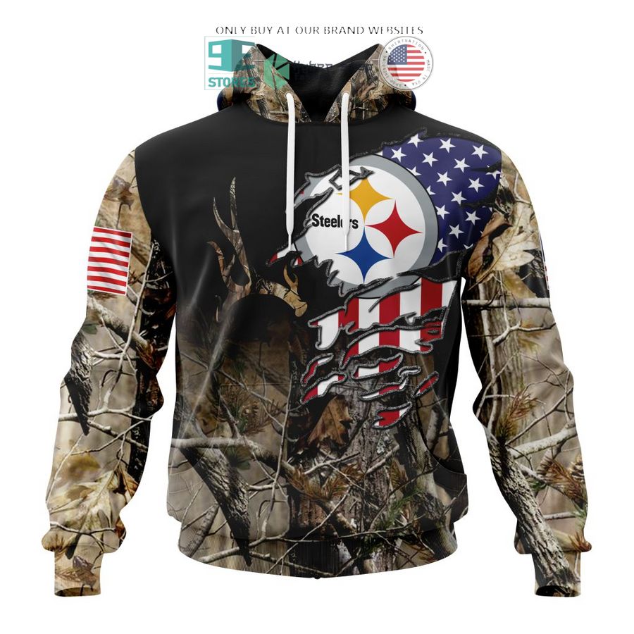 personalized us flag pittsburgh steelers special camo hunting 3d shirt hoodie 1 86803