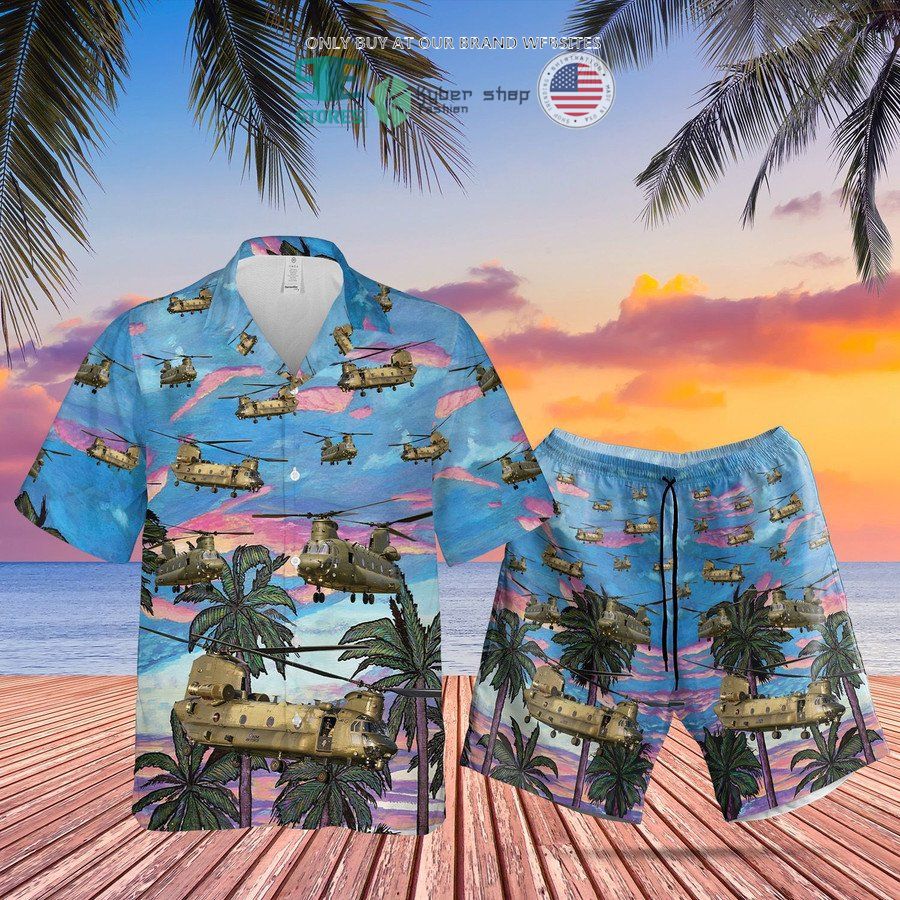 royal air force boeing chinook hawaiian shirt shorts 2 25395