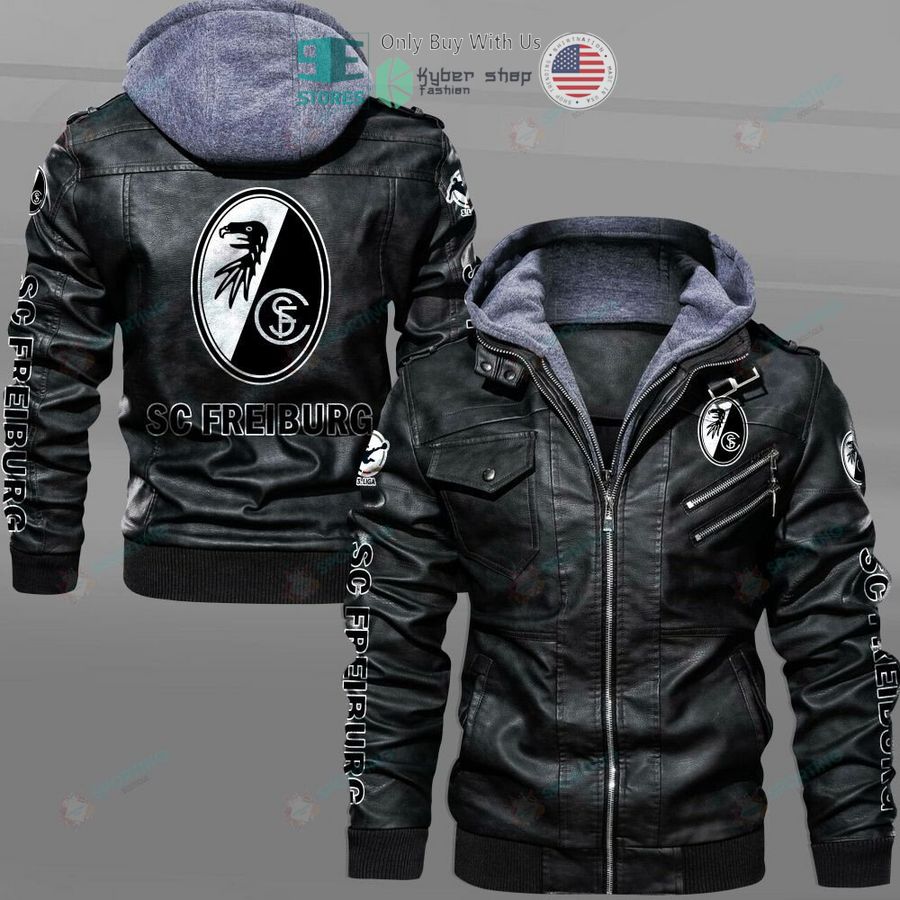 sc freiburg logo leather jacket 1 99100