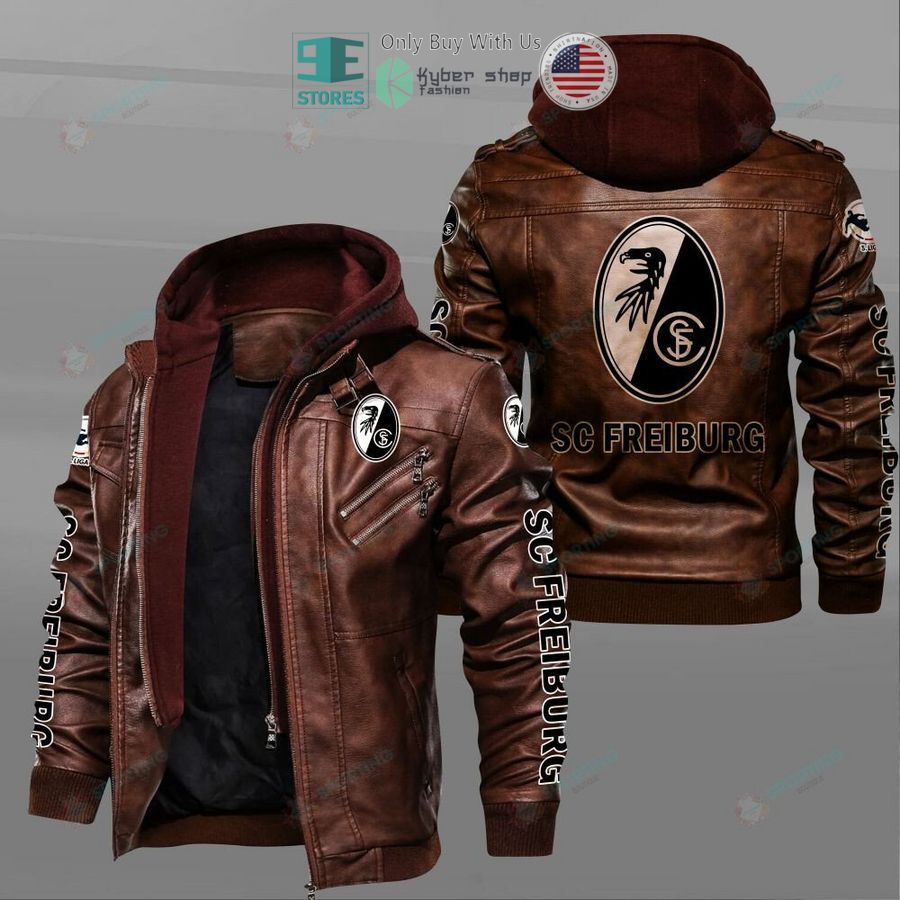 sc freiburg logo leather jacket 2 25471