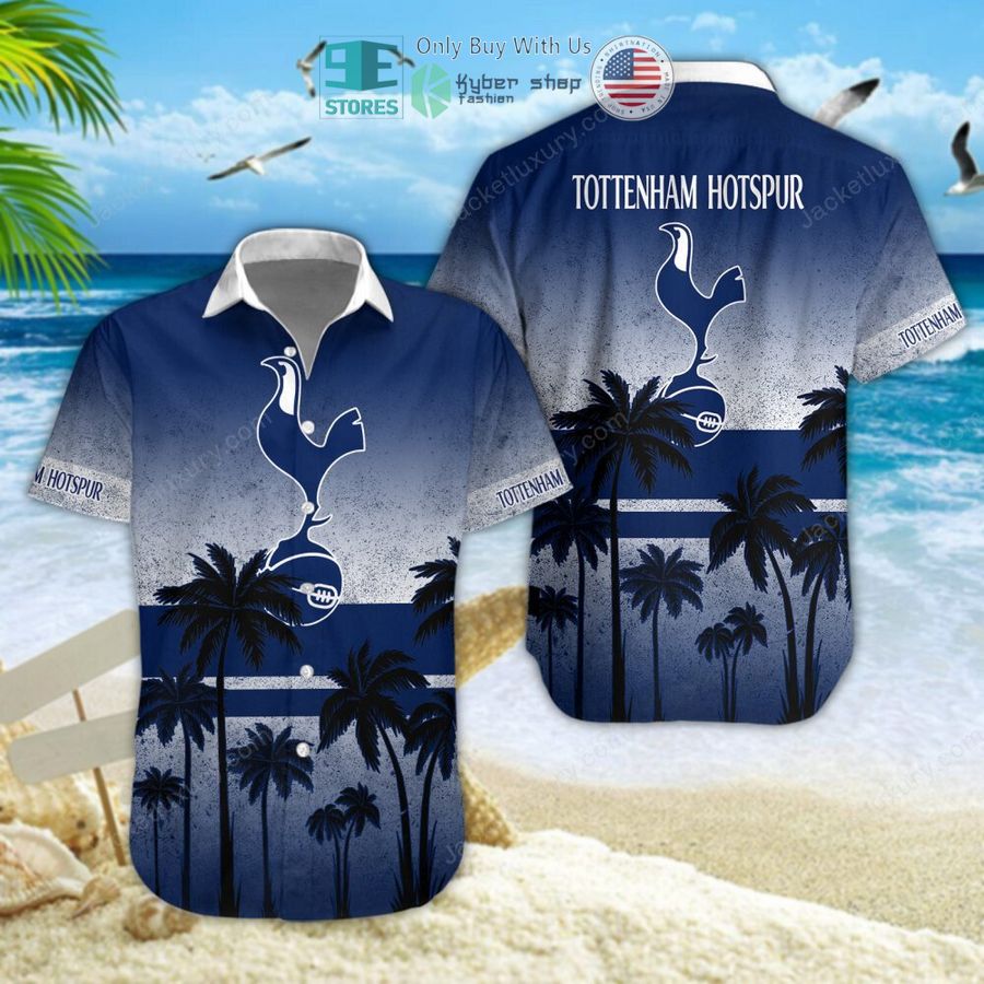 tottenham hotspur f c palm tree hawaiian shirt shorts 1 40905