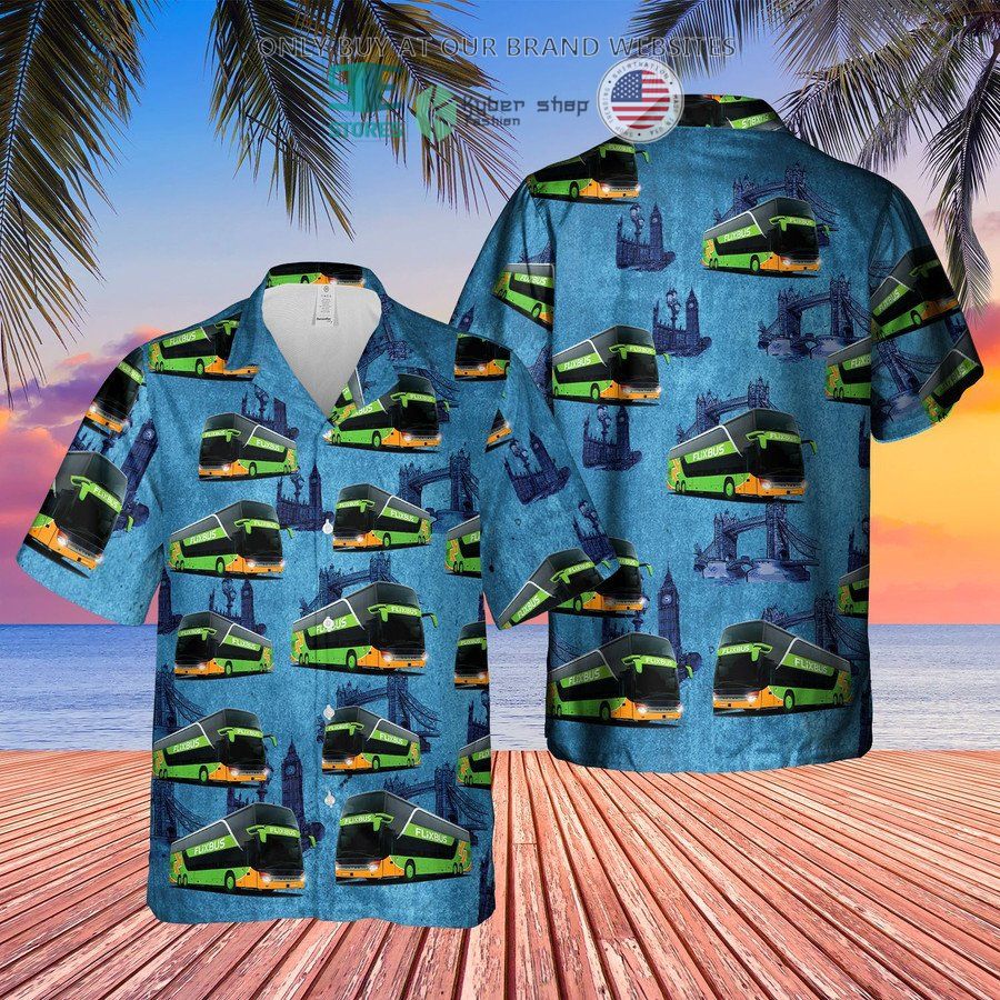 uk coach flixbus hawaiian shirt shorts 2 71339
