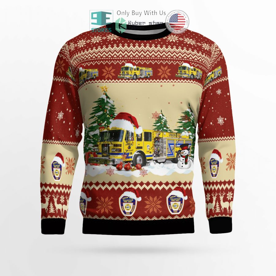 verbank dutchess county new york union vale fire district christmas sweater sweatshirt 2 95881