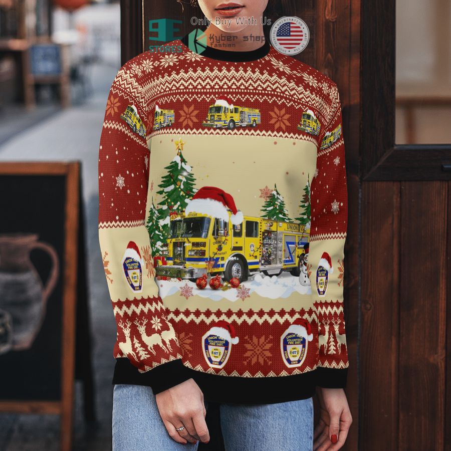 verbank dutchess county new york union vale fire district christmas sweater sweatshirt 5 5988