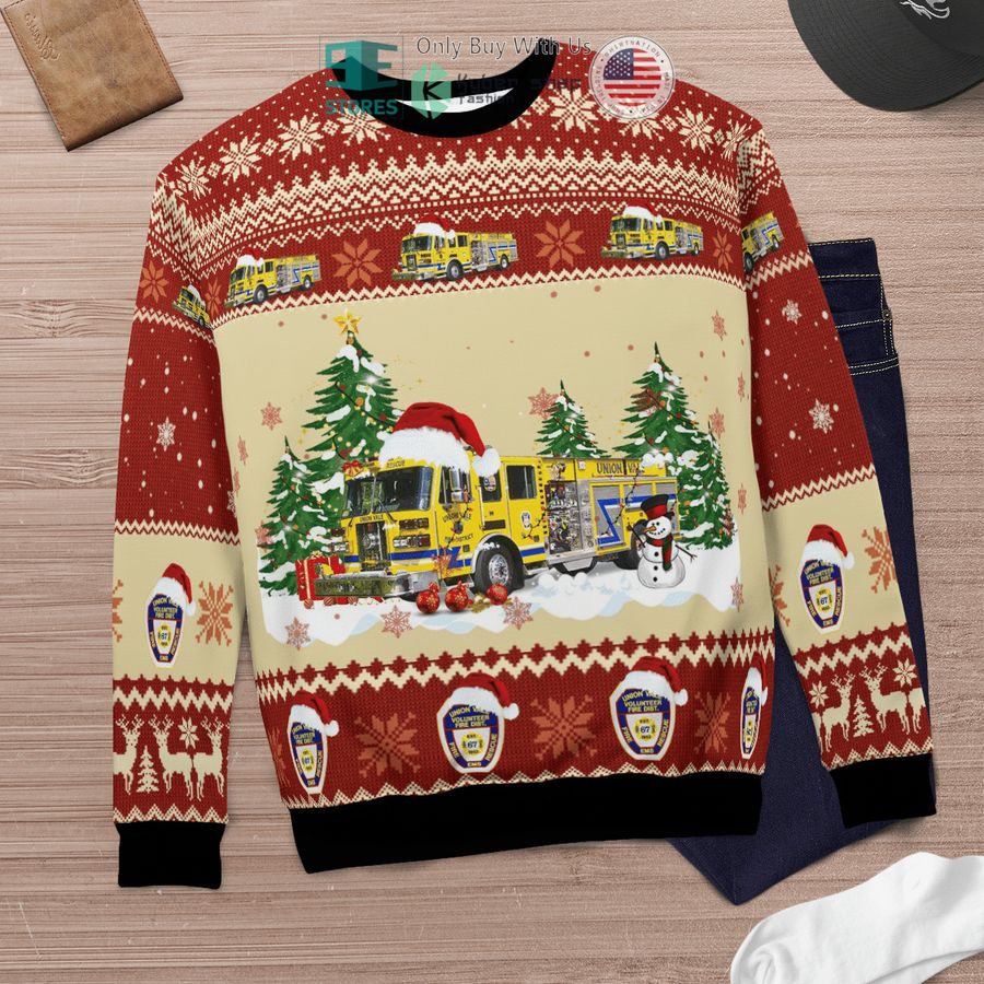 verbank dutchess county new york union vale fire district christmas sweater sweatshirt 6 494