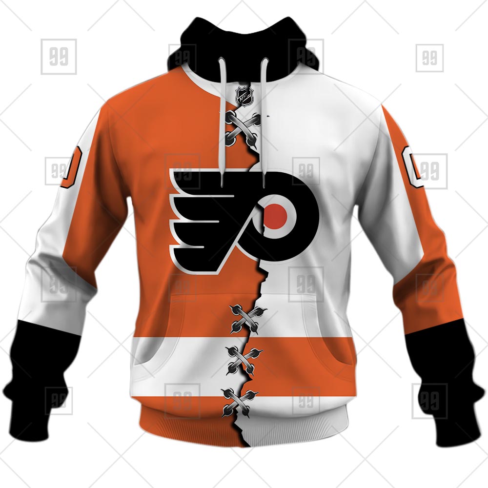 TU YN NHL Mix Jersey Philadelphia Flyers hoodie front
