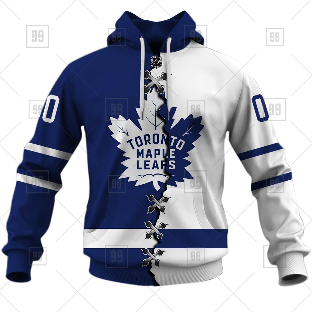 TU YN NHL Mix Jersey Toronto Maple Leafs hoodie front