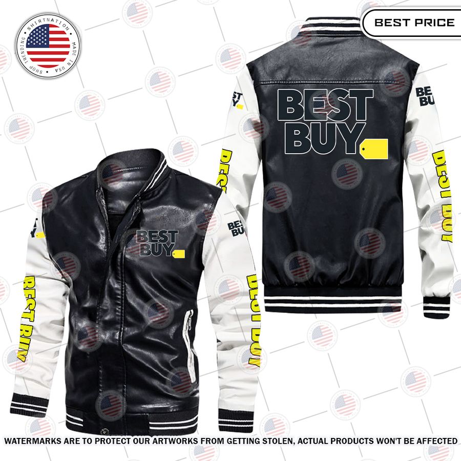 Best Buy Leather Bomber Jacket Nice place and nice picture