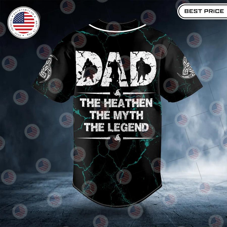 best viking dad the heathen the myth the legend custom baseball jersey 2 666