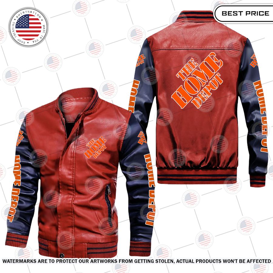 Home Depot Leather Bomber Jacket Good look mam