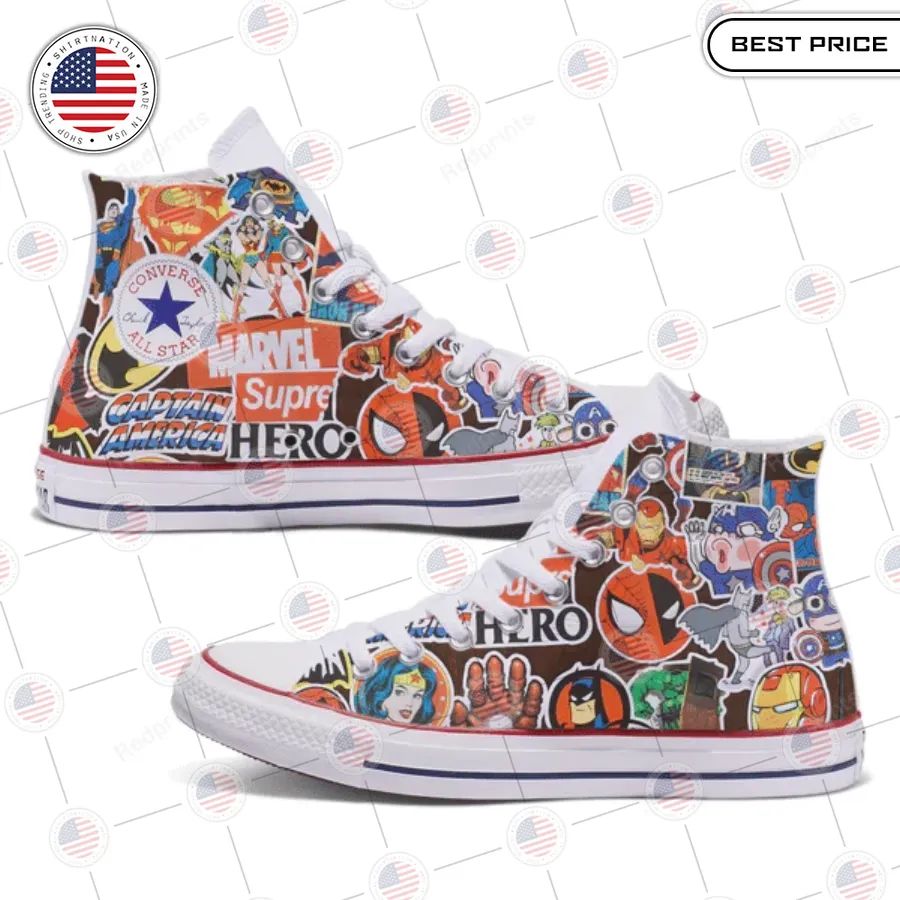 marvel stickerbomb canvas high top shoes 1 935