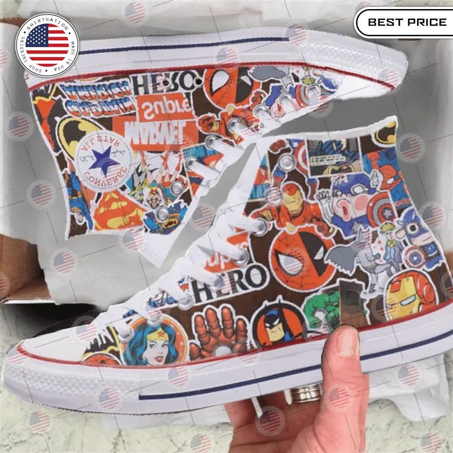 marvel stickerbomb canvas high top shoes 2 164