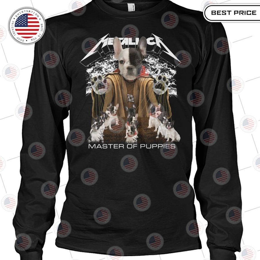 metallica french bulldog master of puppies shirt 2 940