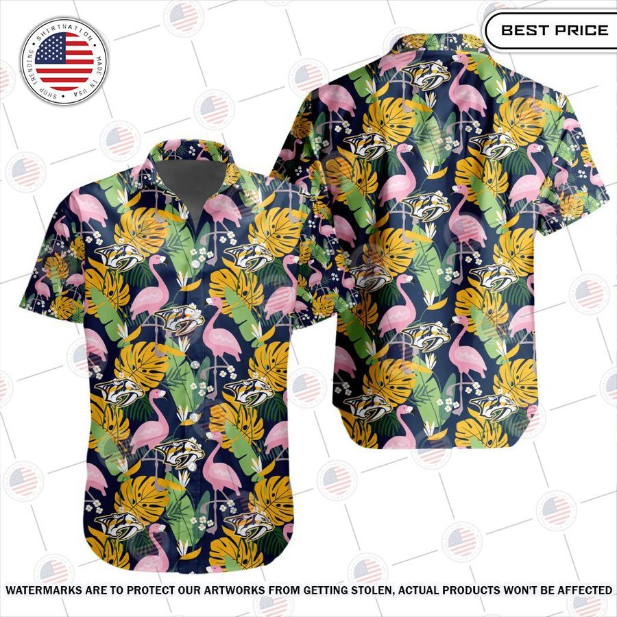 Nashville Predators Flamingo Hawaiian Shirt Best picture ever