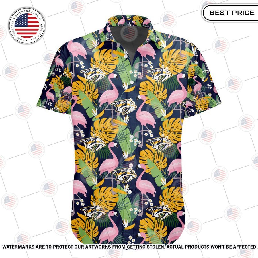 Nashville Predators Flamingo Hawaiian Shirt Wow! This is gracious