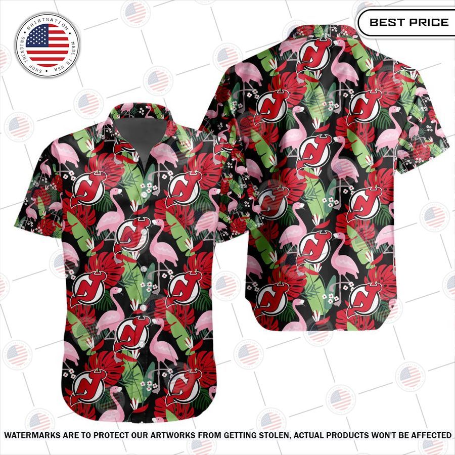 New Jersey Devils Flamingo Hawaiian Shirt Elegant and sober Pic