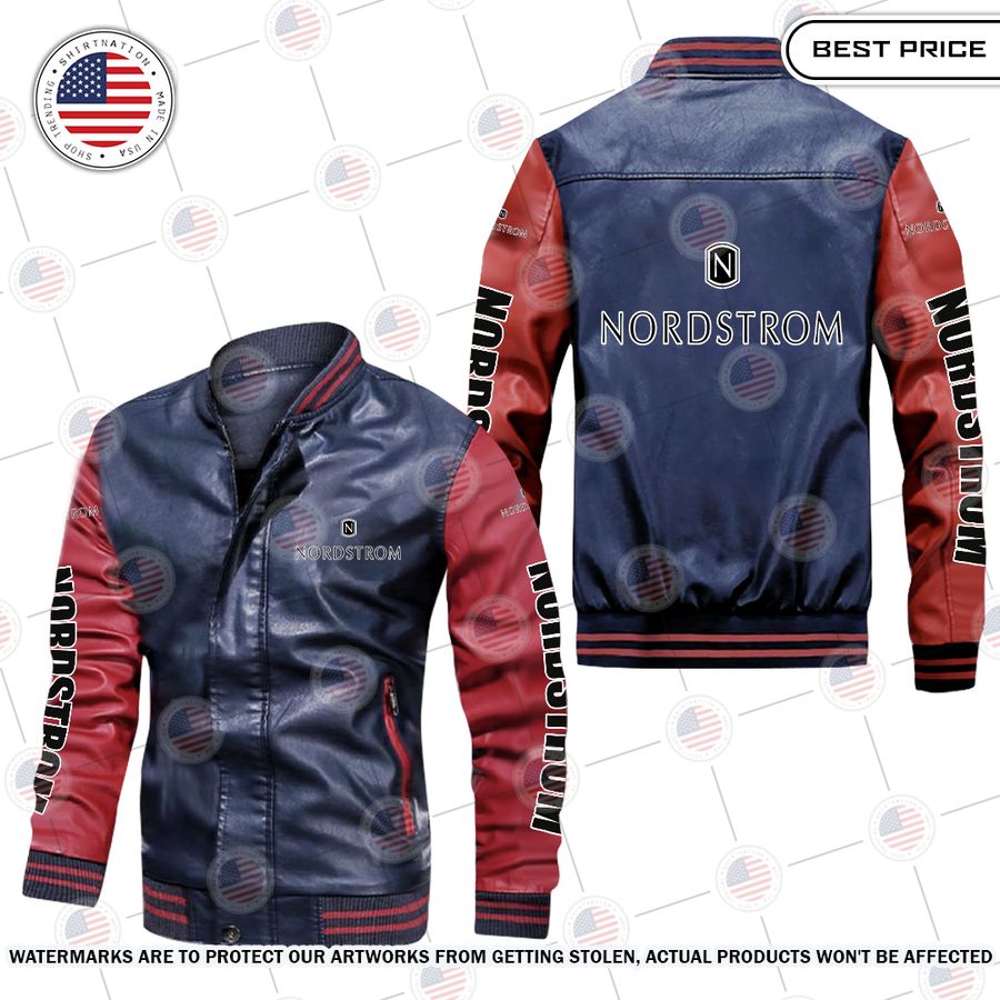 Nordstrom Leather Bomber Jacket Elegant and sober Pic