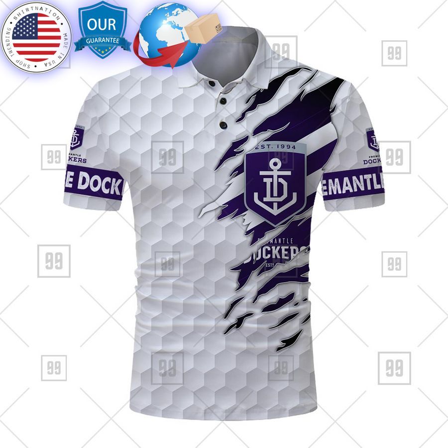 personalized golf afl fremantle dockers polo shirt 2 288
