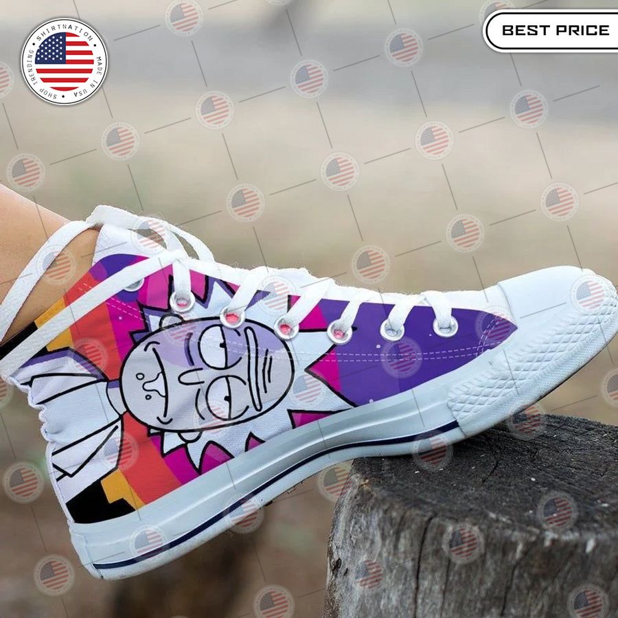 rick and morty canvas high top shoes 2 832