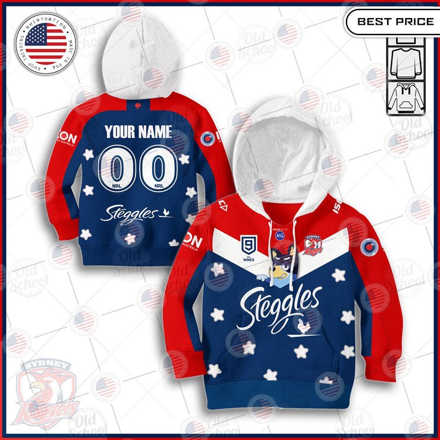 sydney roosters bluey jersey custom kid shirt 1 533