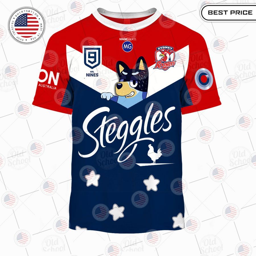 sydney roosters bluey jersey custom kid shirt 2 348