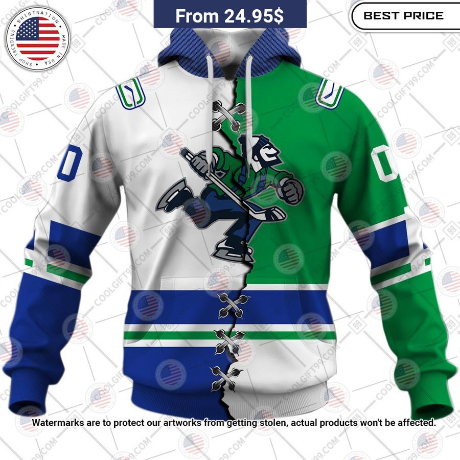 Abbotsford Canucks Mix Jersey Custom Hoodie Nice place and nice picture