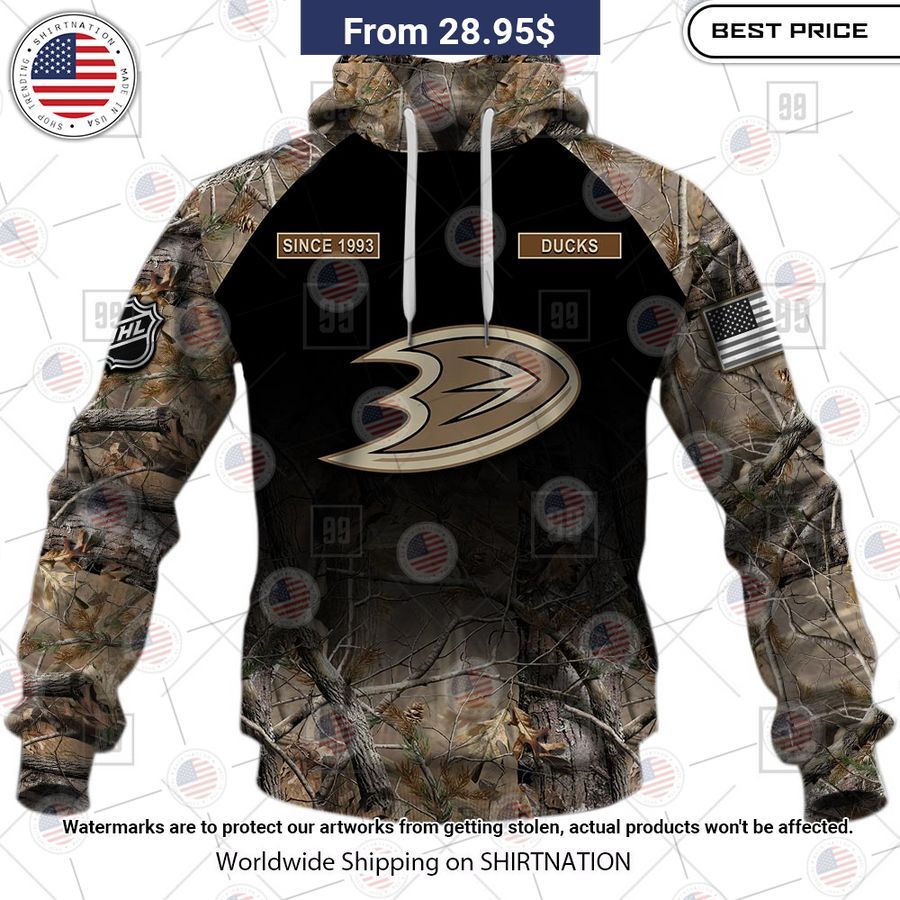 Anaheim Ducks Hunting Camo Custom Shirt You look fresh in nature