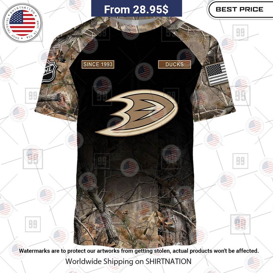 Anaheim Ducks Hunting Camo Custom Shirt Natural and awesome