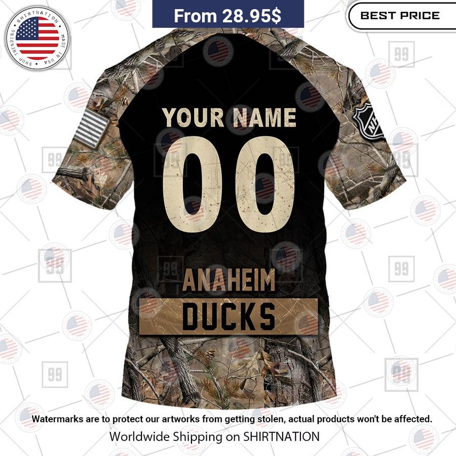 Anaheim Ducks Hunting Camo Custom Shirt Amazing Pic