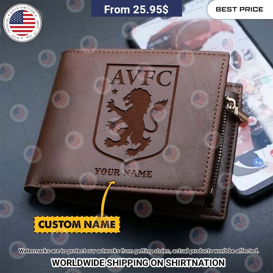 Aston Villa Custom Leather Wallet