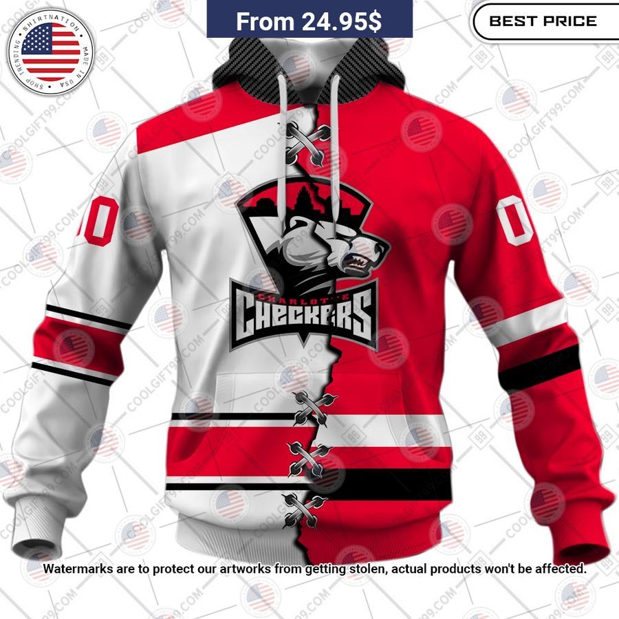 Charlotte Checkers Mix Jersey Custom Hoodie Such a scenic view ,looks great.