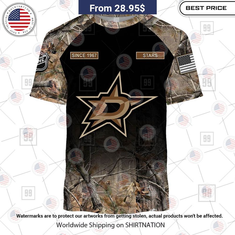 Dallas Stars Camouflage Custom Hoodie Unique and sober