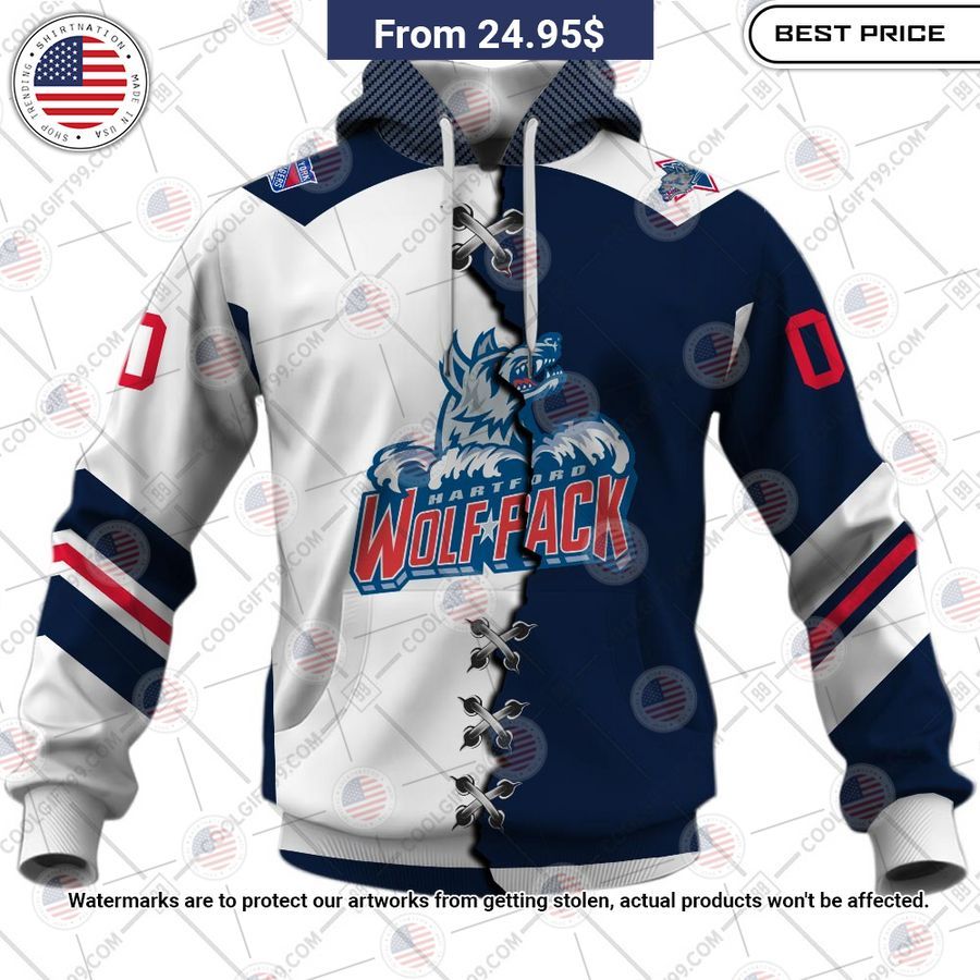 Hartford Wolf Pack Mix Jersey Custom Hoodie Such a charming picture.