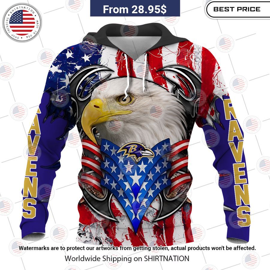 HOT Baltimore Ravens US Flag Eagle Shirt Cool DP