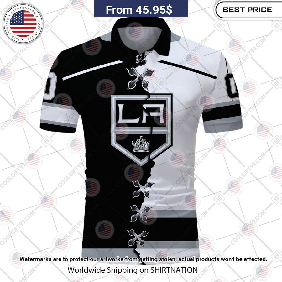 HOT Los Angeles Kings Mix Home Away Jersey Polo Shirt Great, I liked it