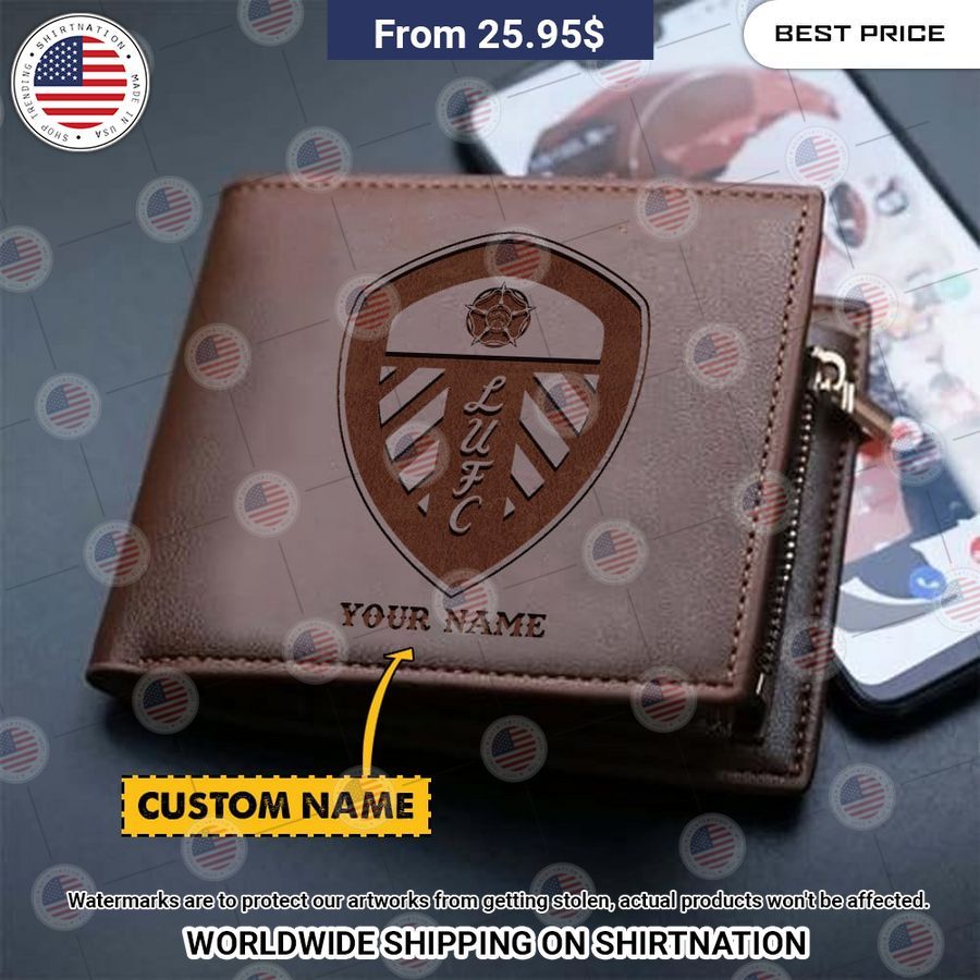 Leeds United Custom Leather Wallet Good look mam