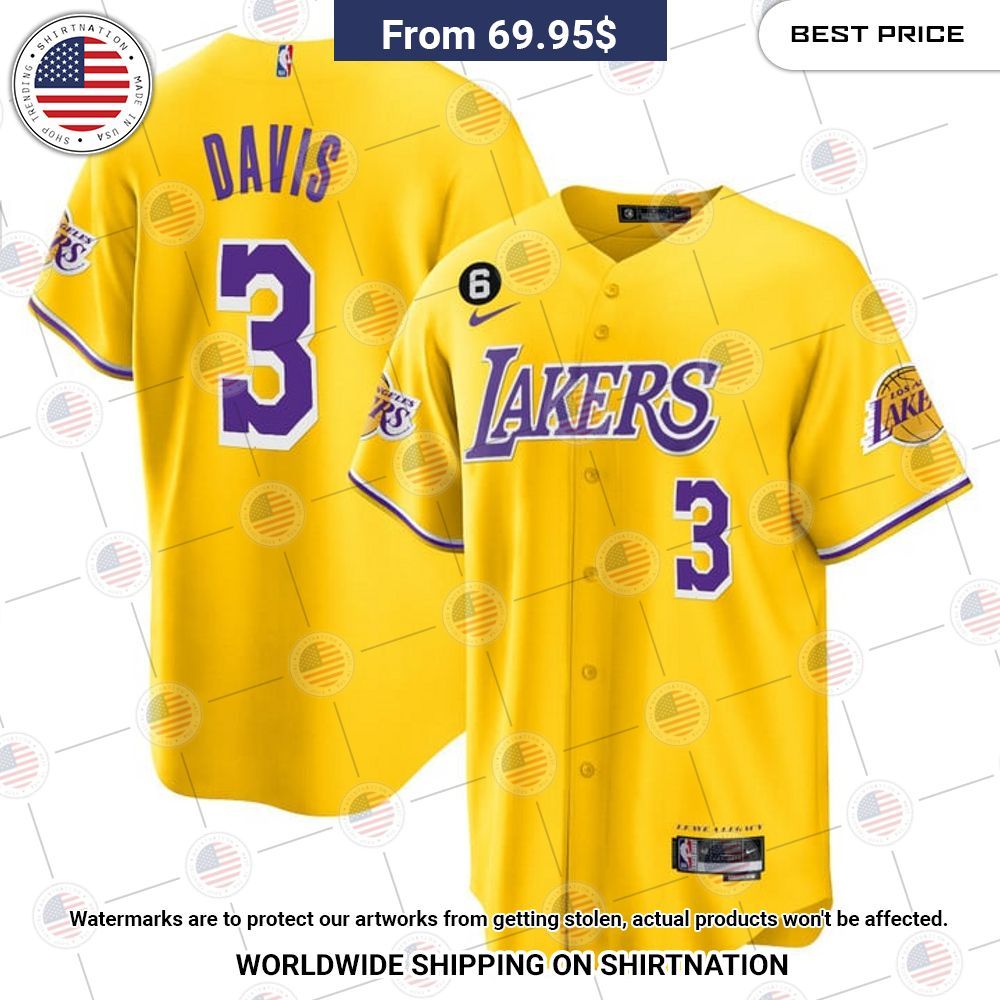 Los Angeles Lakers Anthony Davis Baseball Jersey Pic of the century