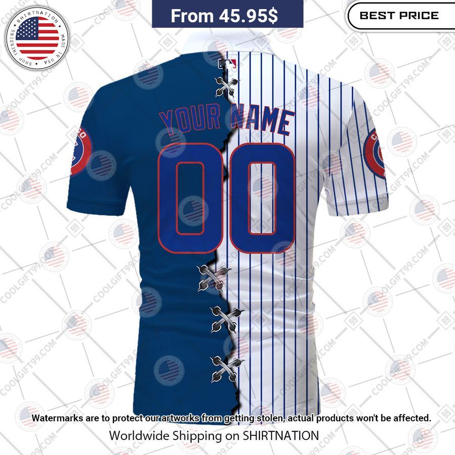 MLB Chicago Cubs Mix jersey Style Custom Polo You are always amazing