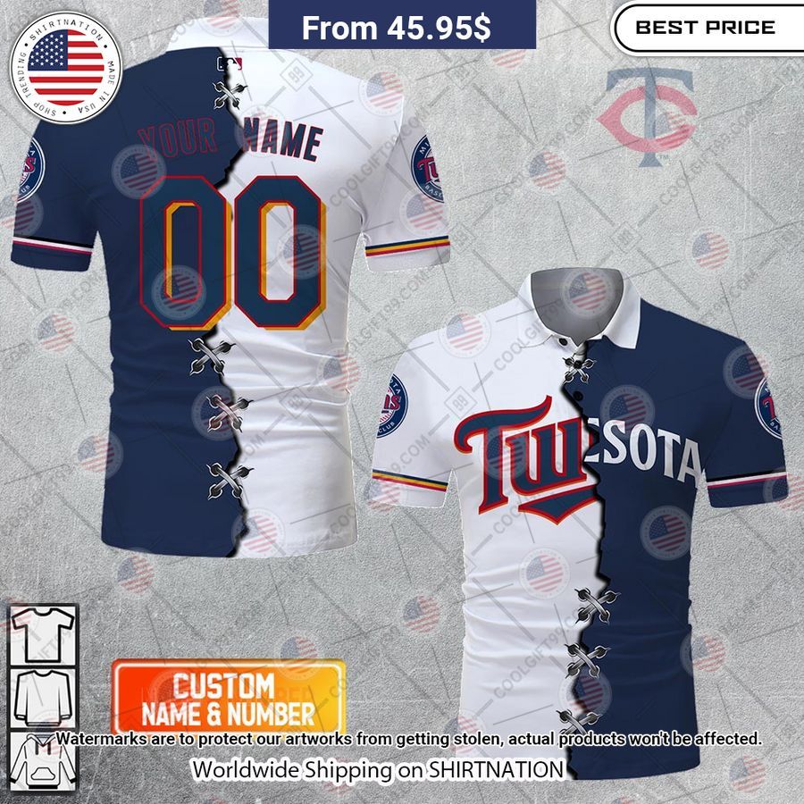 MLB Minnesota Twins Mix jersey Style Custom Polo
