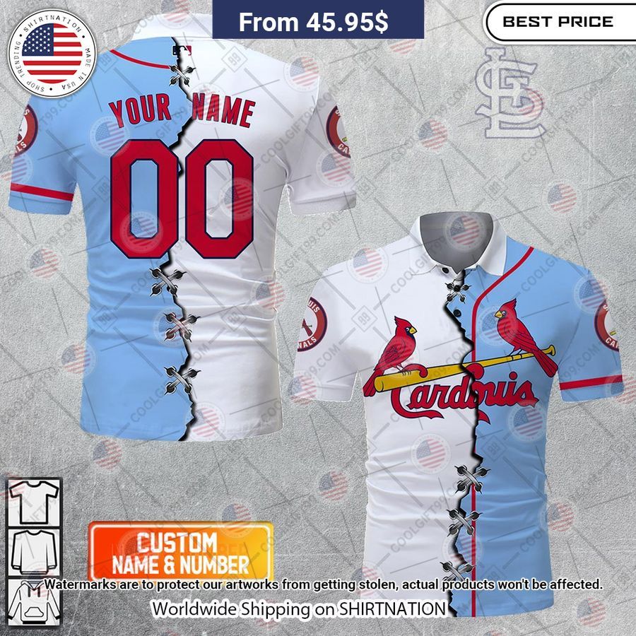 MLB St. Louis Cardinals Mix jersey Style Custom Polo