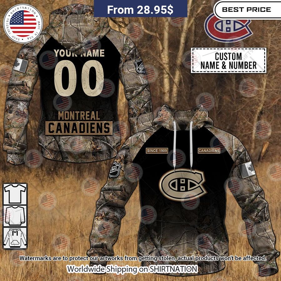 Montreal Canadiens Hunting Camo Custom Shirt Nice Pic
