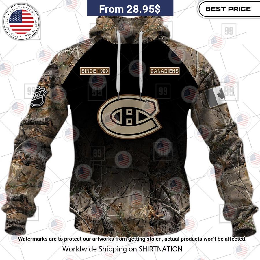 Montreal Canadiens Hunting Camo Custom Shirt Nice elegant click