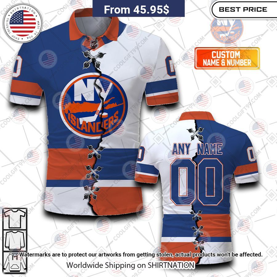 New York Islanders Mix Jersey Style Custom Polo