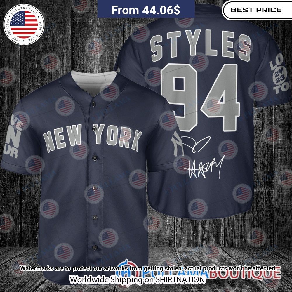 New York Yankees Harry Styles Baseball Jersey Awesome Pic guys