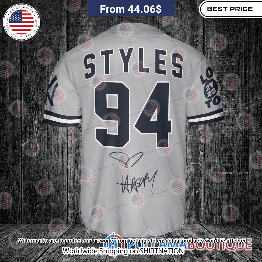 New York Yankees Harry Styles Baseball Jersey Good click